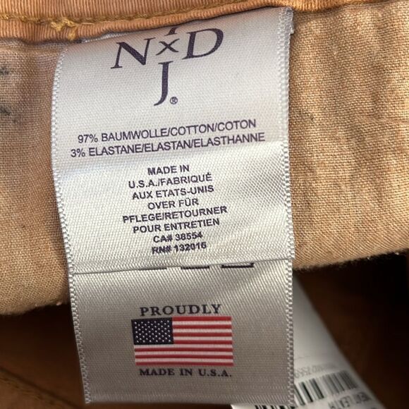 NYDJ Beat Leather Brown Jeans 18W Skinny - Picture 14 of 16